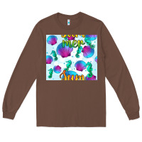 Chestnut seahorse and sea shell seamless pattern Long Sleeve Tee - BundleAndBundleShop