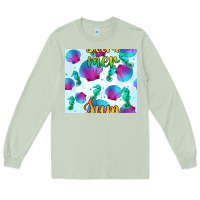 Matcha seahorse and sea shell seamless pattern Long Sleeve Tee - BundleAndBundleShop