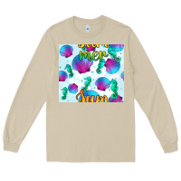 Mushroom seahorse and sea shell seamless pattern Long Sleeve Tee - BundleAndBundleShop