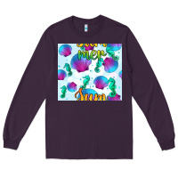 Plum seahorse and sea shell seamless pattern Long Sleeve Tee - BundleAndBundleShop