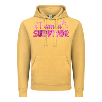 Vintage Mustard I Am a Survivor Breast Cancer Vintage Hoodie - texasbilliewilder