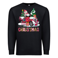 Black pink merry christmas Premium Sweatshirt - MaliasSmallBusiness