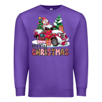 Purple pink merry christmas Premium Sweatshirt - MaliasSmallBusiness
