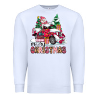 White pink merry christmas Premium Sweatshirt - MaliasSmallBusiness