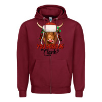 Burgundy you serious clark highland cow Zipper Hoodie - Jasminsmagicworld