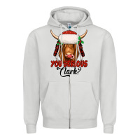 Dove Grey you serious clark highland cow Zipper Hoodie - Jasminsmagicworld