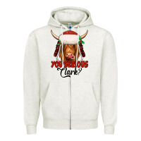 Oatmeal Heather you serious clark highland cow Zipper Hoodie - Jasminsmagicworld