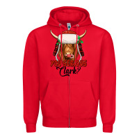 Red you serious clark highland cow Zipper Hoodie - Jasminsmagicworld