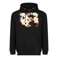 Black brown cowhide background Heavyweight Hoodie - NancyCooperArtShop