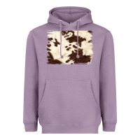 Lavender brown cowhide background Heavyweight Hoodie - NancyCooperArtShop