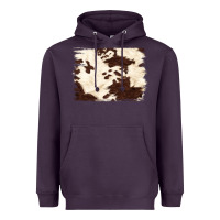 Plum brown cowhide background Heavyweight Hoodie - NancyCooperArtShop