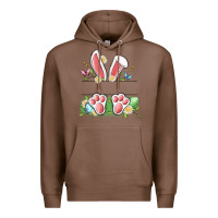 Chestnut easter bunny name frame Premium Hoodie - Artiststas