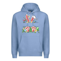 Colony Blue easter bunny name frame Premium Hoodie - Artiststas