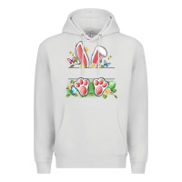 Dove Grey easter bunny name frame Premium Hoodie - Artiststas