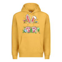 Mustard easter bunny name frame Premium Hoodie - Artiststas