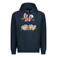 Navy easter bunny name frame Premium Hoodie - Artiststas