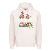 Pale Pink easter bunny name frame Premium Hoodie - Artiststas
