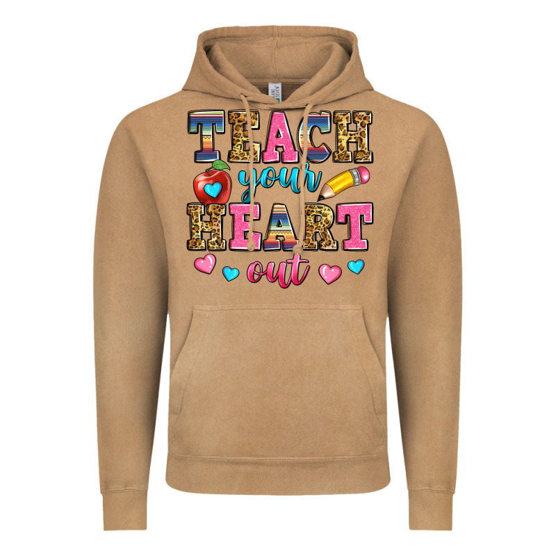 Teach Your Heart Out Vintage Hoodie by Zillion Design Studio | Teevron