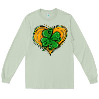Matcha St. Patrick's Day Heart with Shamrock Long Sleeve Tee - Jasminsmagicworld