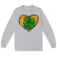 Moon Dust St. Patrick's Day Heart with Shamrock Long Sleeve Tee - Jasminsmagicworld
