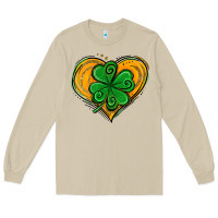 Mushroom St. Patrick's Day Heart with Shamrock Long Sleeve Tee - Jasminsmagicworld