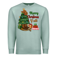 Seafoam merry christmas y'all Premium Sweatshirt - MaliasSmallBusiness