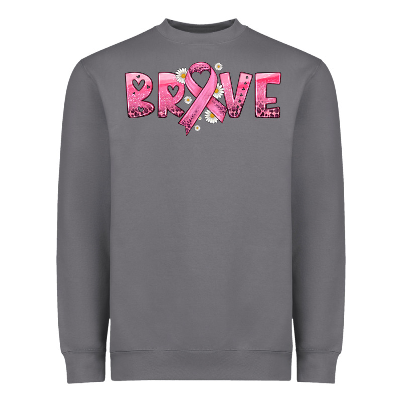 Brave With Ribbon Heavyweight Sweatshirt by HRA Design Shop | Teevron