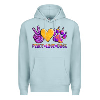 Blue Mist peace love dogs Premium Hoodie - AdoDesignShop