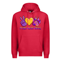 Cardinal peace love dogs Premium Hoodie - AdoDesignShop