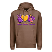 Chestnut peace love dogs Premium Hoodie - AdoDesignShop