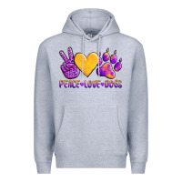 Heather Grey peace love dogs Premium Hoodie - AdoDesignShop