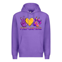 Purple peace love dogs Premium Hoodie - AdoDesignShop