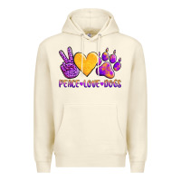 Sandshell peace love dogs Premium Hoodie - AdoDesignShop