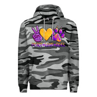 Slate Camo peace love dogs Premium Hoodie - AdoDesignShop