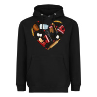 Black bake tools hearts Heavyweight Hoodie - NancyCooperArtShop
