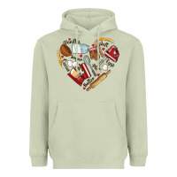 Matcha bake tools hearts Heavyweight Hoodie - NancyCooperArtShop