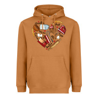 Meerkat bake tools hearts Heavyweight Hoodie - NancyCooperArtShop