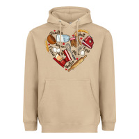 Mushroom bake tools hearts Heavyweight Hoodie - NancyCooperArtShop