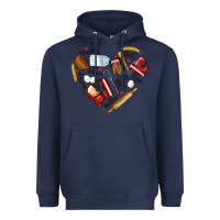 Navy bake tools hearts Heavyweight Hoodie - NancyCooperArtShop