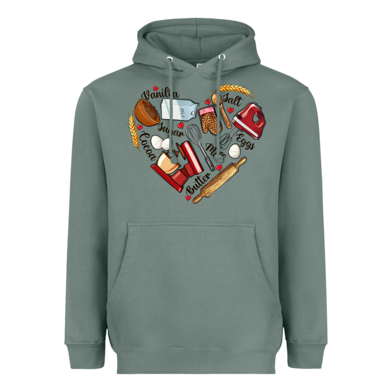 Bake Tools Hearts Heavyweight Hoodie by NancyCooperArtShop | Teevron