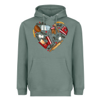 Sage bake tools hearts Heavyweight Hoodie - NancyCooperArtShop