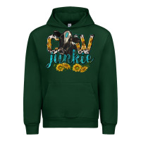 Forest Green Cow Junkie with Cow Urban Hoodie - texasbilliewilder