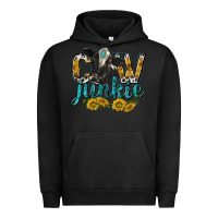 Pigment Black Cow Junkie with Cow Urban Hoodie - texasbilliewilder