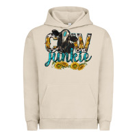Pigment French Oak Cow Junkie with Cow Urban Hoodie - texasbilliewilder