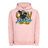 Pigment Salmon Cow Junkie with Cow Urban Hoodie - texasbilliewilder