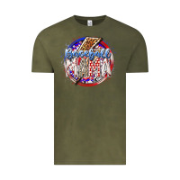 Vintage Olive baseball mama Vintage Tee - RacoonDesign