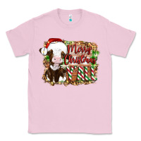 Bubblegum Pink merry christmas y'all cow Classic Tee - Artiststas