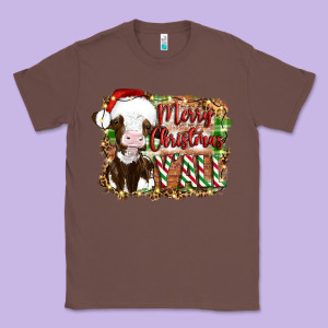 Merry Christmas Y'all Cow Classic Tee Designed By Artiststas