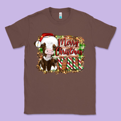 Merry Christmas Y'all Cow Classic Tee Designed By Artiststas