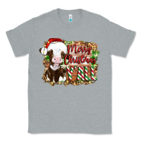 Heather Grey merry christmas y'all cow Classic Tee - Artiststas